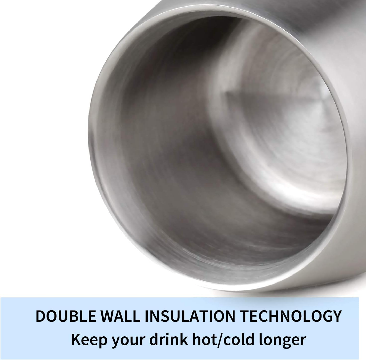 Kitchenexus Small Stainless Steel Espresso Cups 2Pcs Set, 4Oz Double Wall Insulated Unbreakable Stemless Tumbler Small Cup for Outdoor Events Picnics Party image number 3