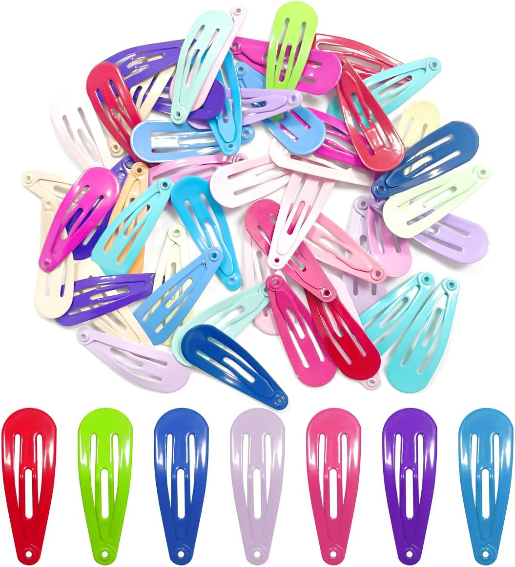 Girls Hair Clips, 50 Pcs Non-Slip Metal Barrettes for Girls, Teens, Women (Multiple Colour) image number 1