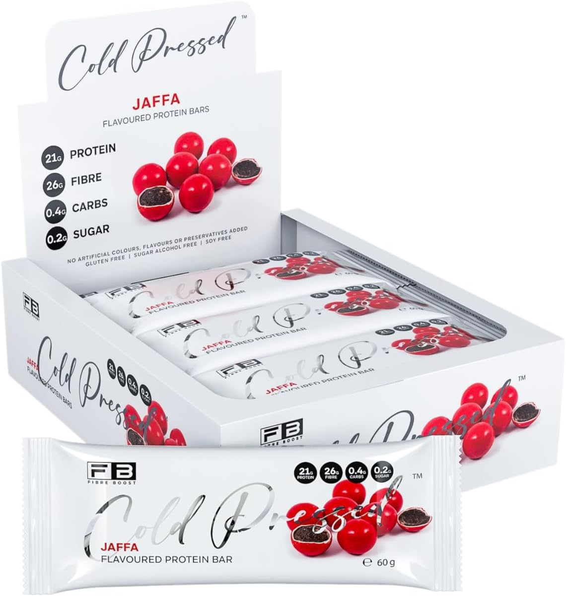 Fibre Boost Cold Pressed Jaffa Flavoured Protein Bar