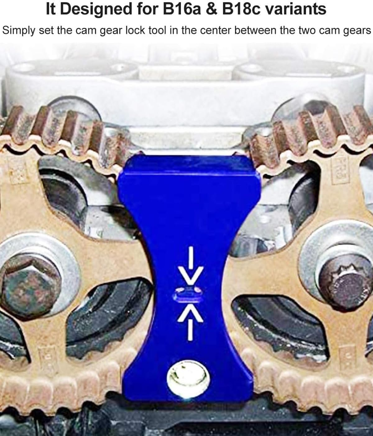 Inmyzone Camshaft Locking Tool,Engine Cam Gear Lock Timing Belt Installation Tool for Honda Civic Acura Integra B16 B18C1 B18C5 B Series VTEC Head (Blue) image number 4