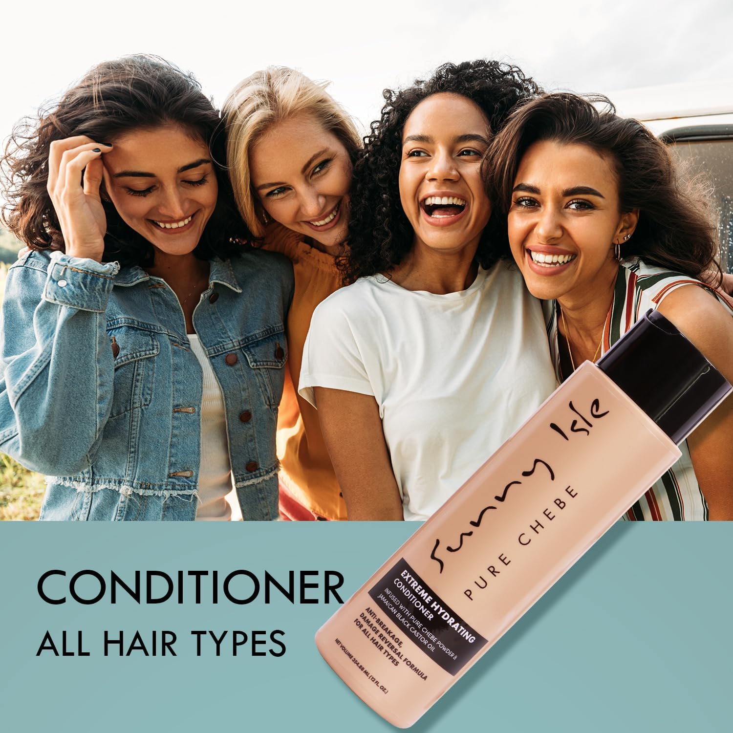 Sunny Isle Pure Chebe Extreme Hydrating Conditioner 12Oz, Anti-Breakage Formula, Infused with Pure Chebe Powder and Jamaican Black Castor Oil, All Hair Types image number 4