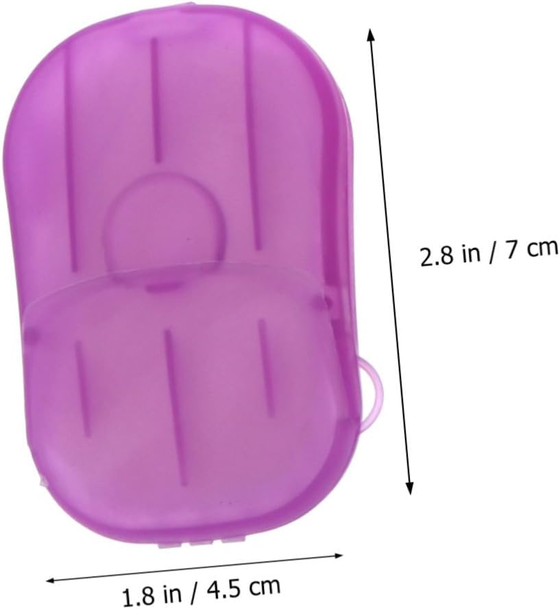 BRIGHTFUFU 8Pcs Travel Soap Flakes Paper Soap Tablets Boxed for Bath Face Hand Wash Safe