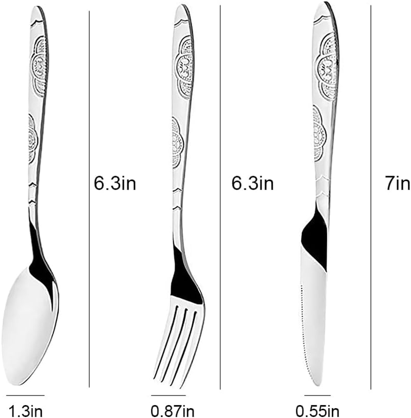 FRAINBOWZ Portable Stainless Steel Flatware Set，Stainless Steel Flatware Camping Utensil Set with Neoprene Bag for Outdoor Travel Picnic Office School Lunch Box（Black） image number 1