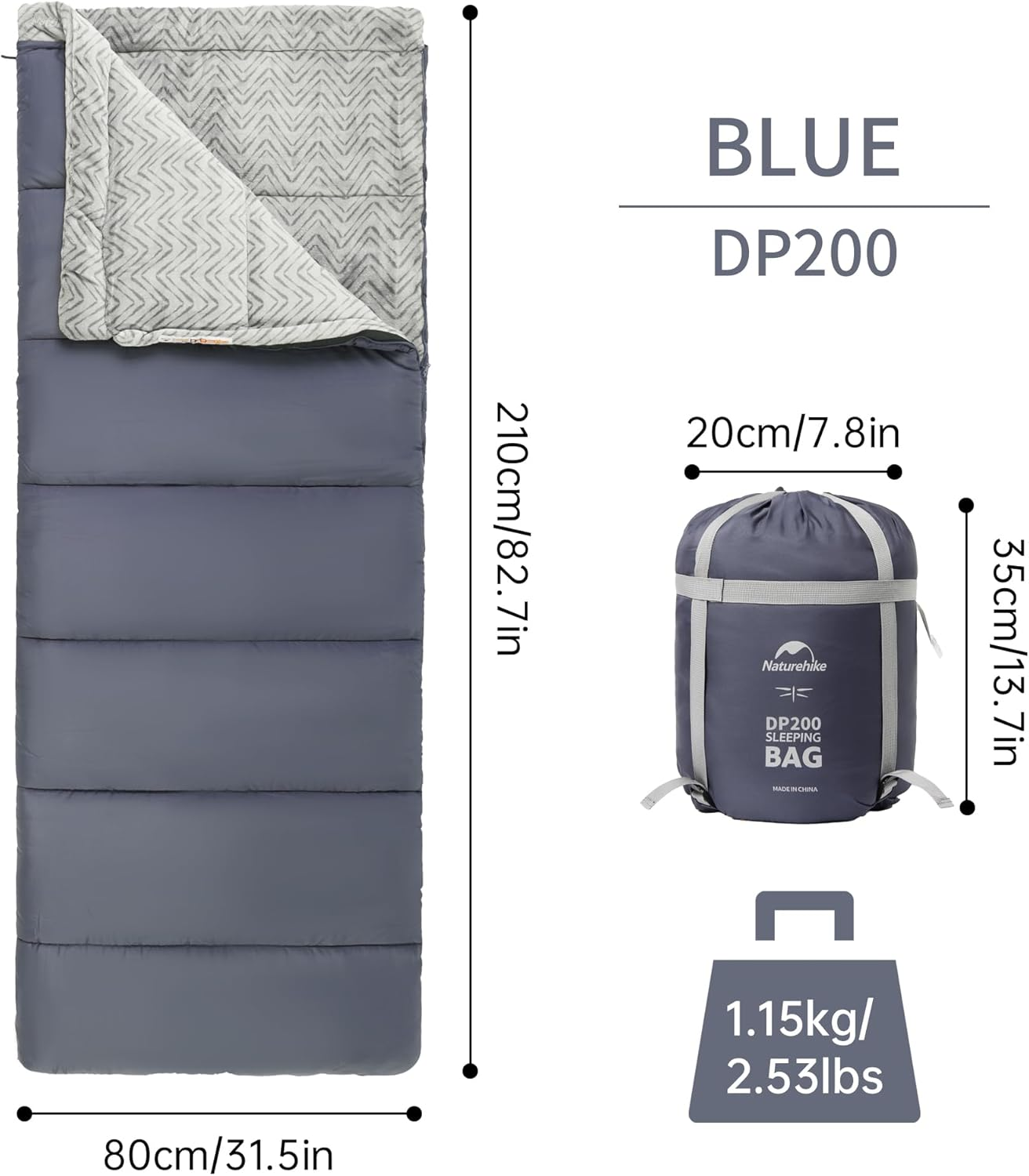 Naturehike Envelope Sleeping Bag, Environmental Friendly Marine Cotton Sleeping Bag, Skin Friendly Anti-Bacterial, Splicable Widen for Camping Outdoor image number 3