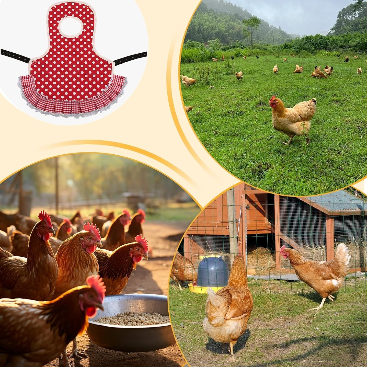 Chicken Saddle Hens, Poultry Feather Protector, Hen Wing Protector, Hen Feather Fixer, Chicken Vest Clothing, Poultry Protector Jacket, Feather Protective Jacket, Chicken Wing Back, Hen Apron Protecto image number 3