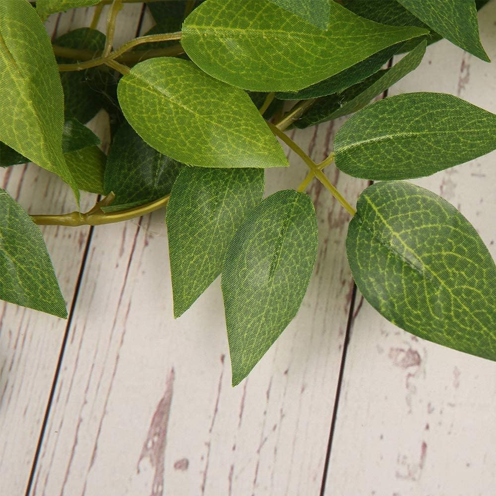 4Pcs 6Ft/Piece Artificial Wisteria Flowers Garland Artificial Vine Rattan Hanging Flower for Wedding Party Home Garden Wall Arch Floral Decoration (Purple) - Pink image number 2