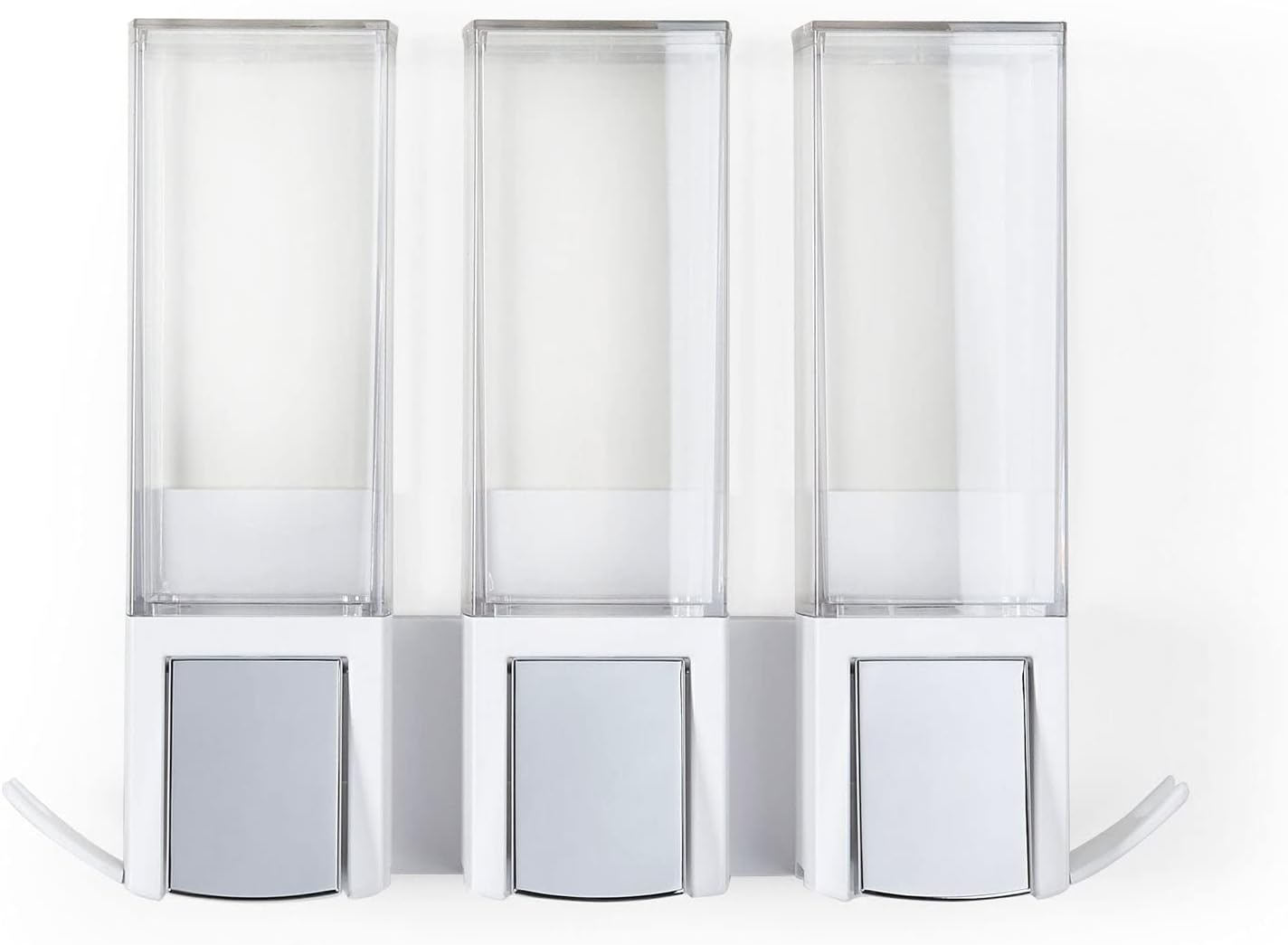 Better Living Products 77384 Clever Soap and Shower Triple Dispenser, Black/Chrome