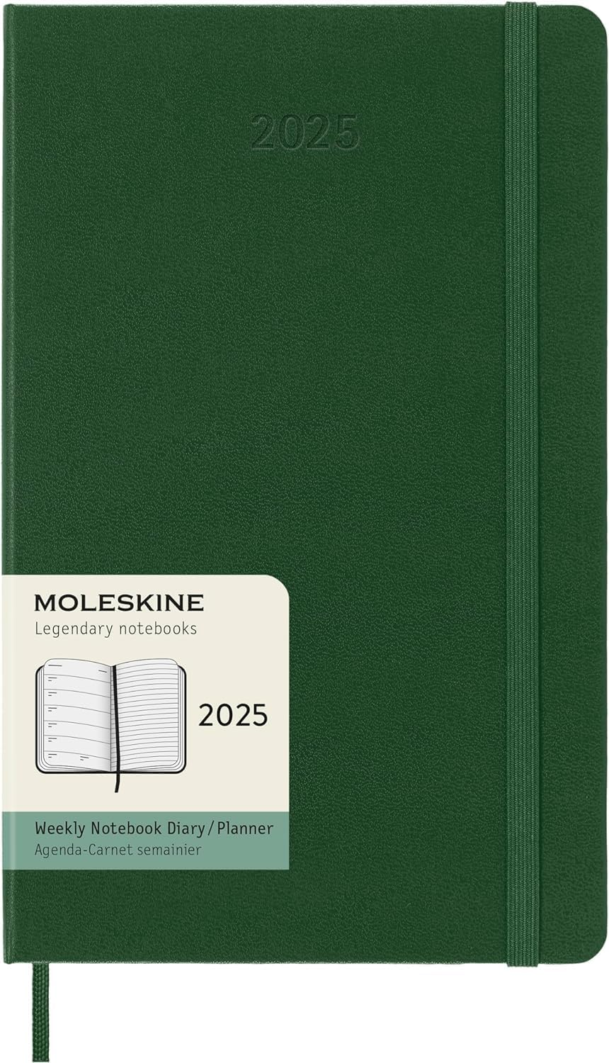 MOLESKINE- 2025-12 Month Weekly Notebook Hard Cover Diary - Large - Myrtle Green