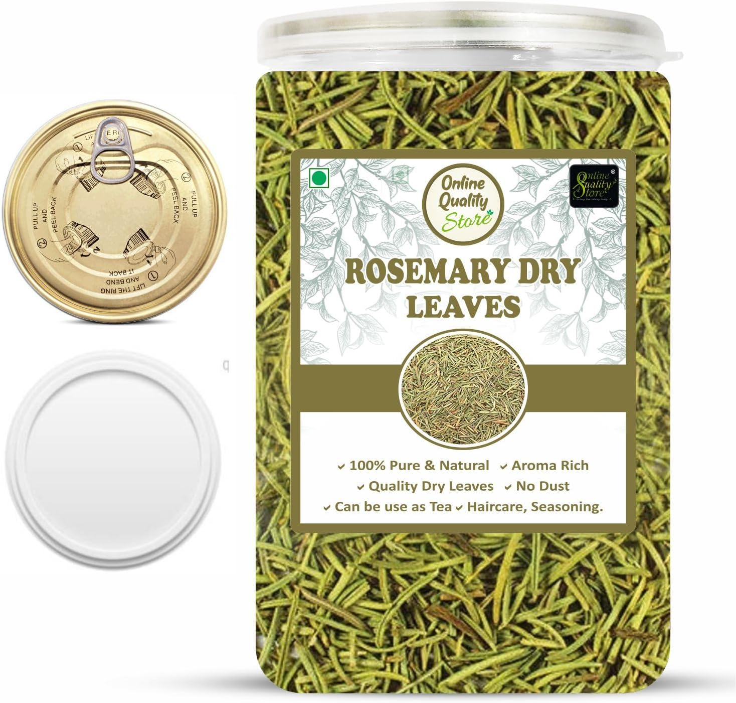 Online Quality Store Rosemary Dry Leaves - 100G | for Hair Growth & Rosemary Tea Leaves | Rosemary Herbal Tea image number 2