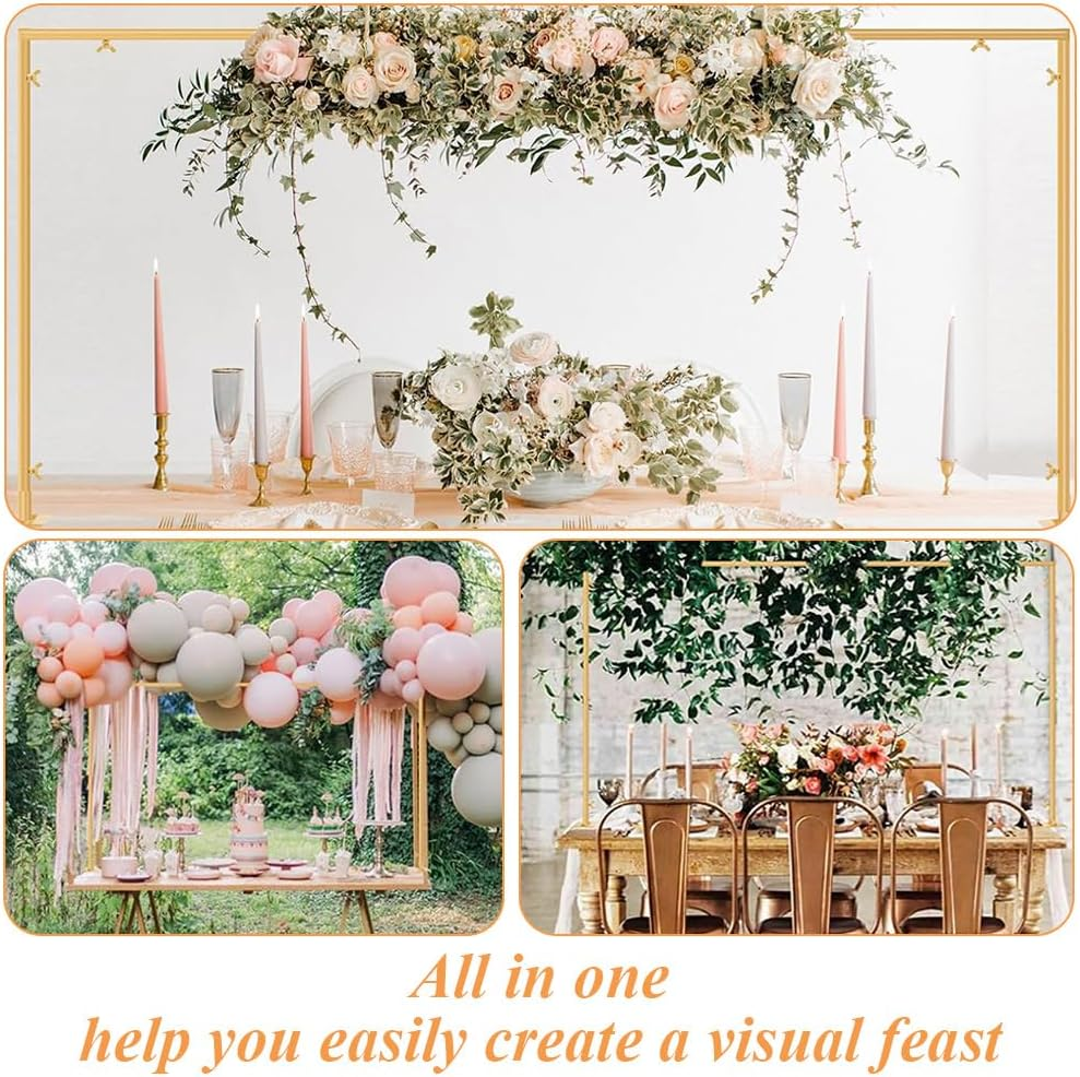Table Pole Stand,Adjustable Tabletop Stands,Balloon Decor Frame, Metal Decorating Hanging Rod ,Wedding Decoration Frame,Party Backdrop Holder, for Wedding, Birthday, Anniversary Decoration image number 3