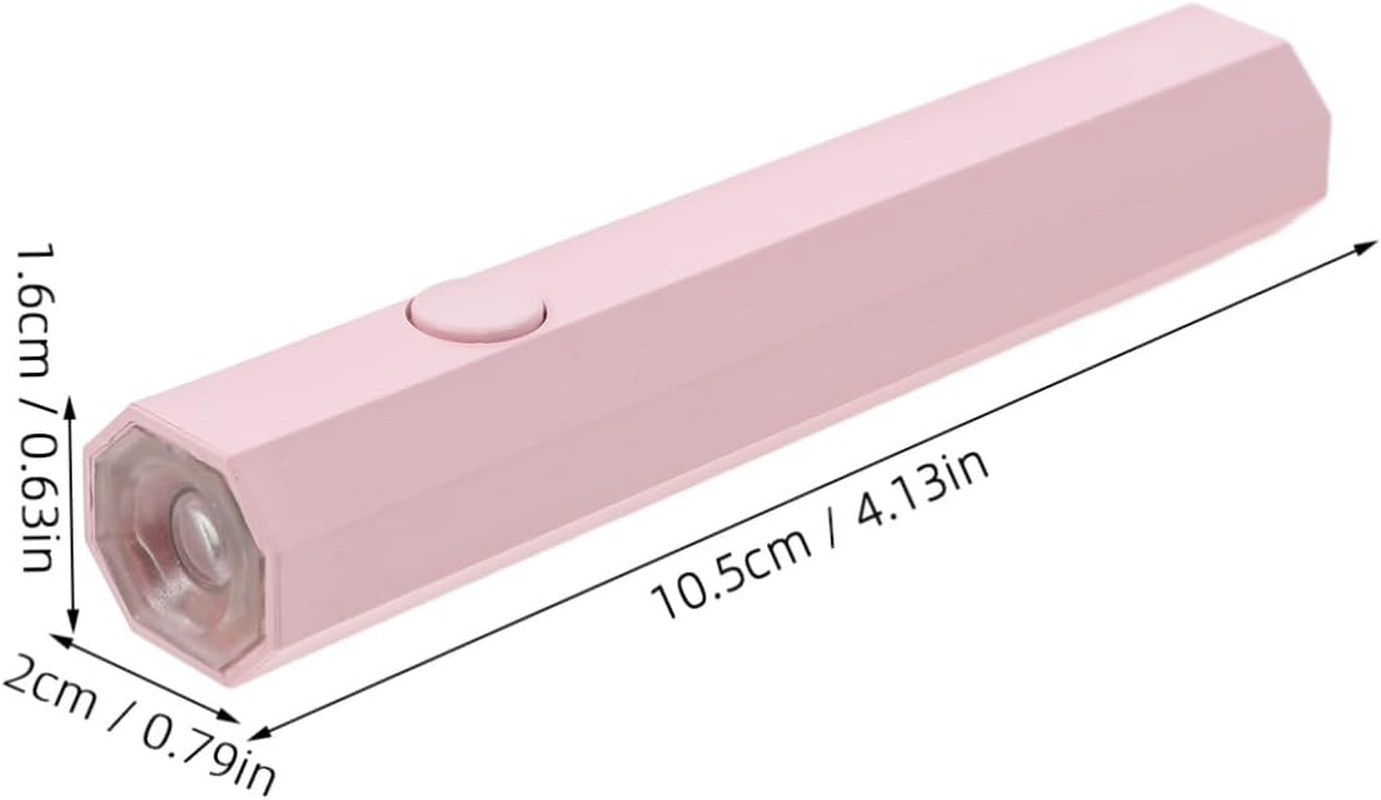 MUCKLILY Portable Mini Nail Dryer UV Lamp Compact Lightweight Nail Polish Lamp with Fast Drying for Manicure Salon and Personal Use Abs Material USB Rechargeable Pink image number 4