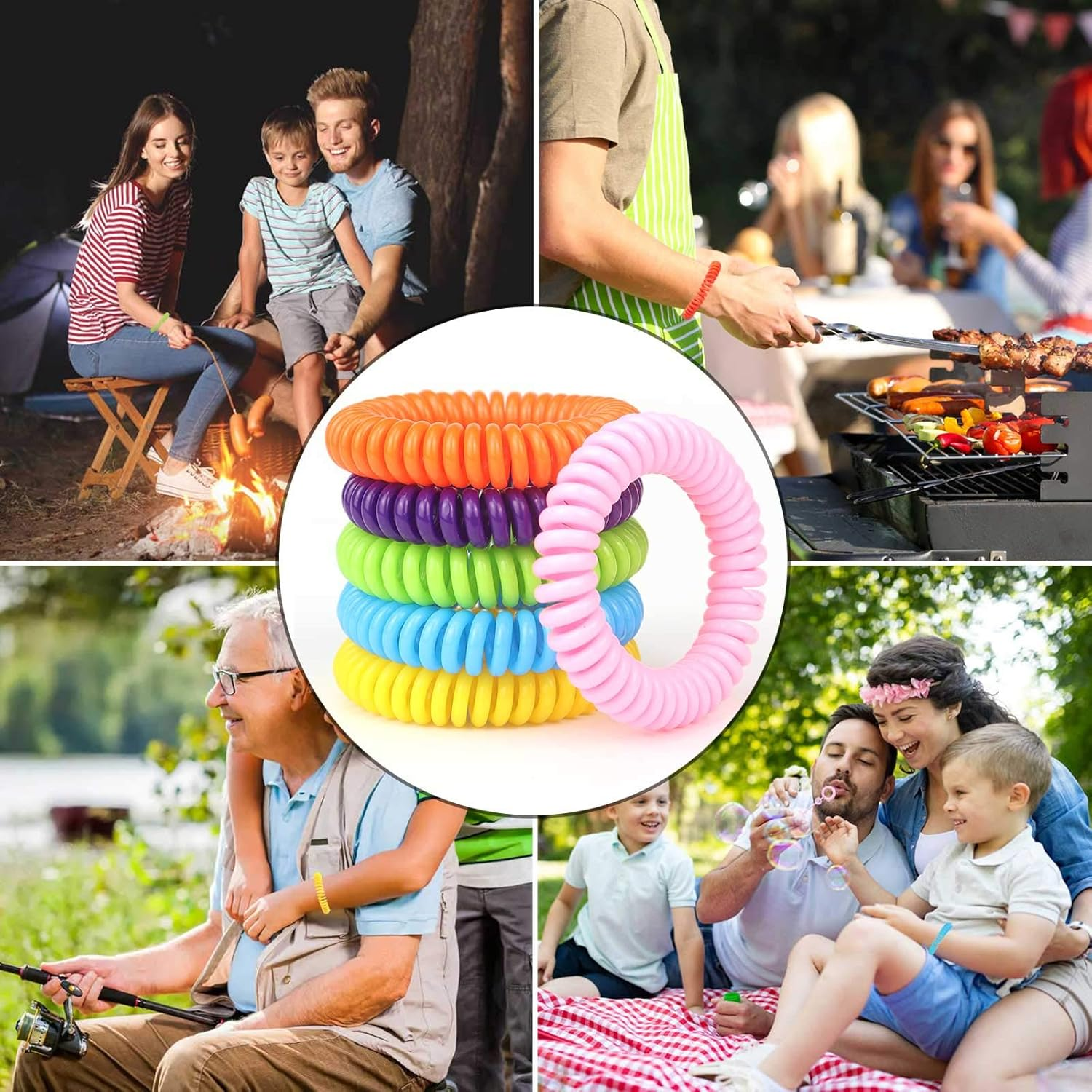 20 Pack Mosquito Bracelets, Deet-Free Waterproof Mosquito Bands, 20 Individually Packed Bands 1 image number 3