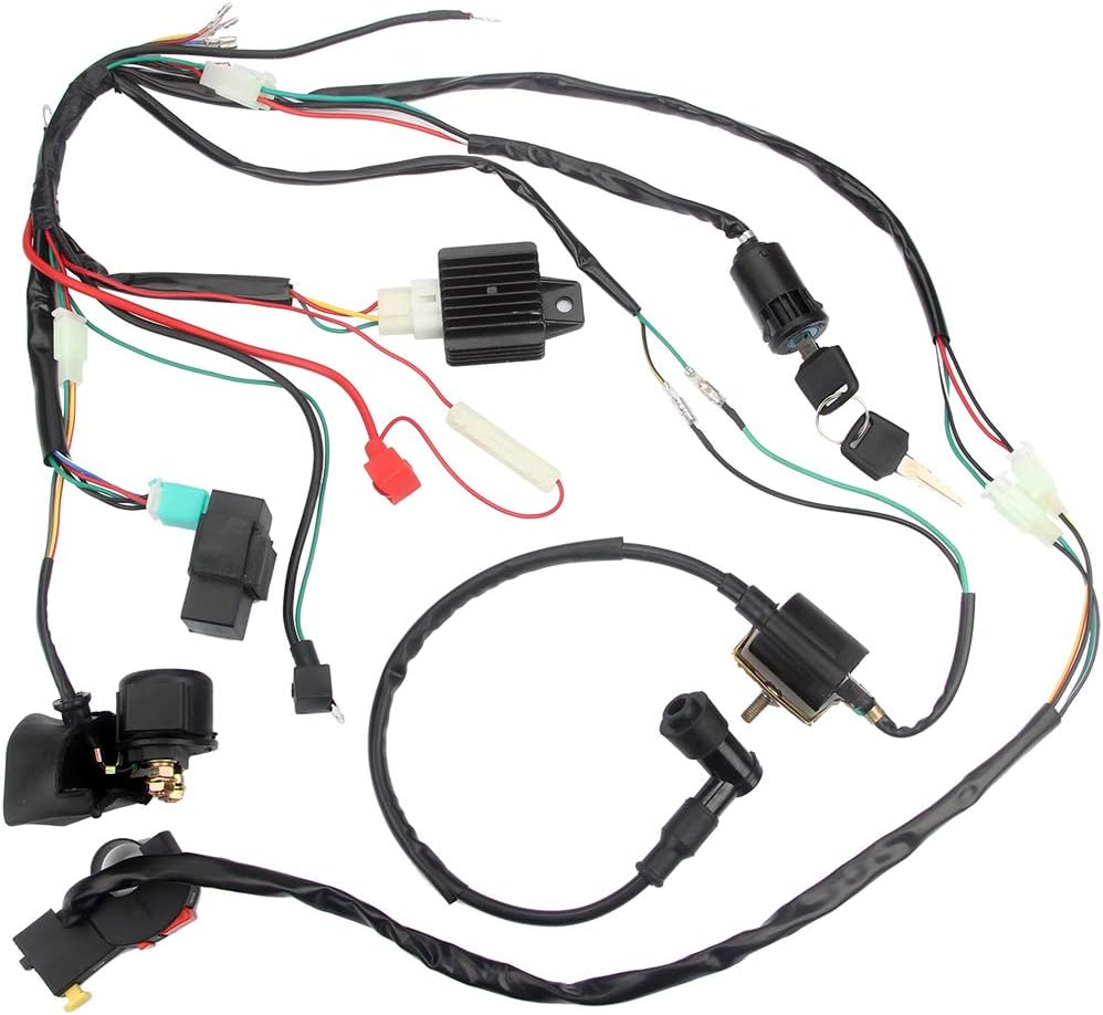 Electric Start Engine Wiring Harness Coil CDI Solenoid Relay For50Cc 70Cc 110Cc 125Cc 4 Stroke ATV Pit Quad Dirt Bike Go Kart Scooter Buggy image number 5