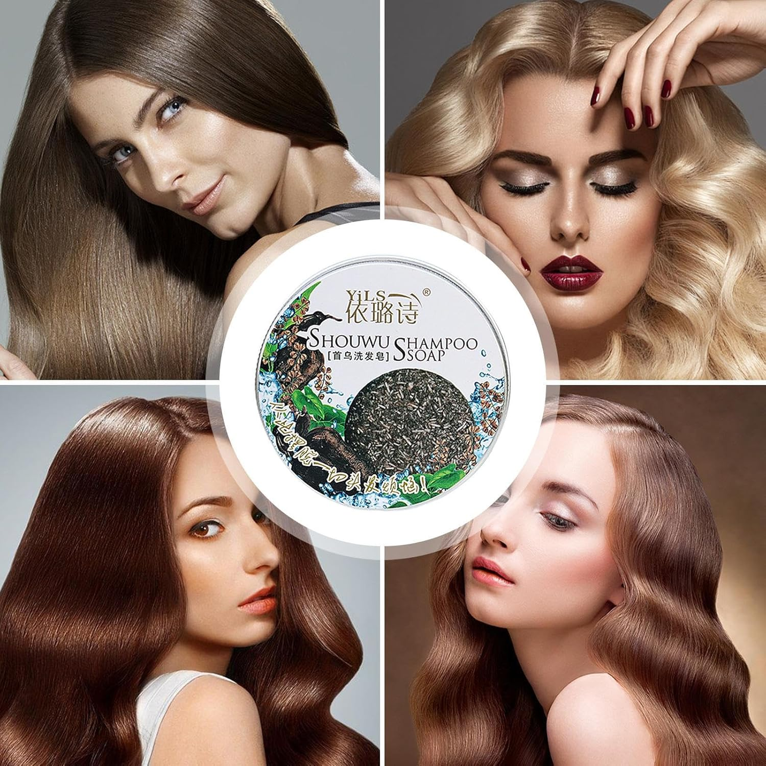 Soap Hair Growth - Natural Grey Hair Soap Bar,Nourishing Soap Bar, Moisturizing Solid Shampoo Restore Natural Hair Color Helves image number 4