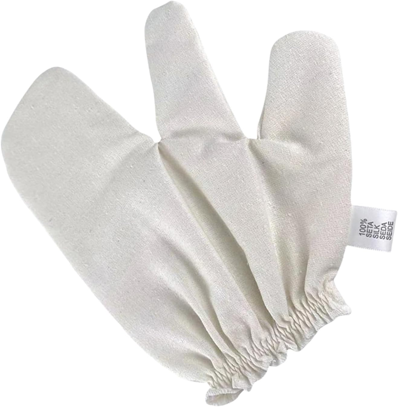 Raw Silk Gloves Ayurvedic Massaging Mitts Dry Massage Brush Bath Scrubbing Shower Bamboo Fiber Body Cleaning Cloth Sponges Dead Skin Remover for Wet Dry Brushing Bath Spa Massage Face image number 3