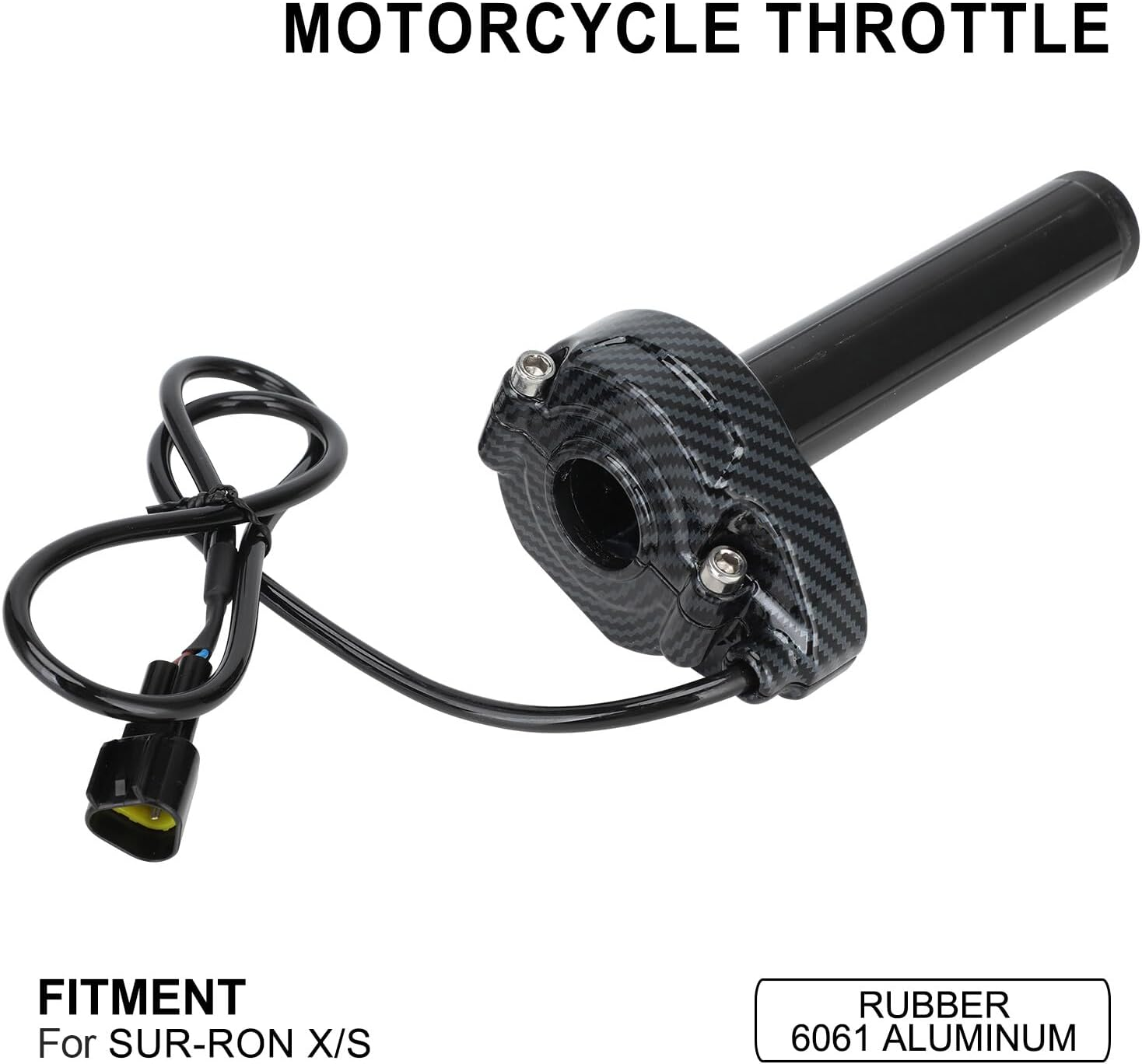 IUVWISN Electric Dirt Bike Throttle for Surron, Twist Handle Throttle Cable for Sur Ron Light Bee X LBX E-Ride Pro SS/S Imitation Carbon Fiber - Imitation Carbon Fiber image number 1