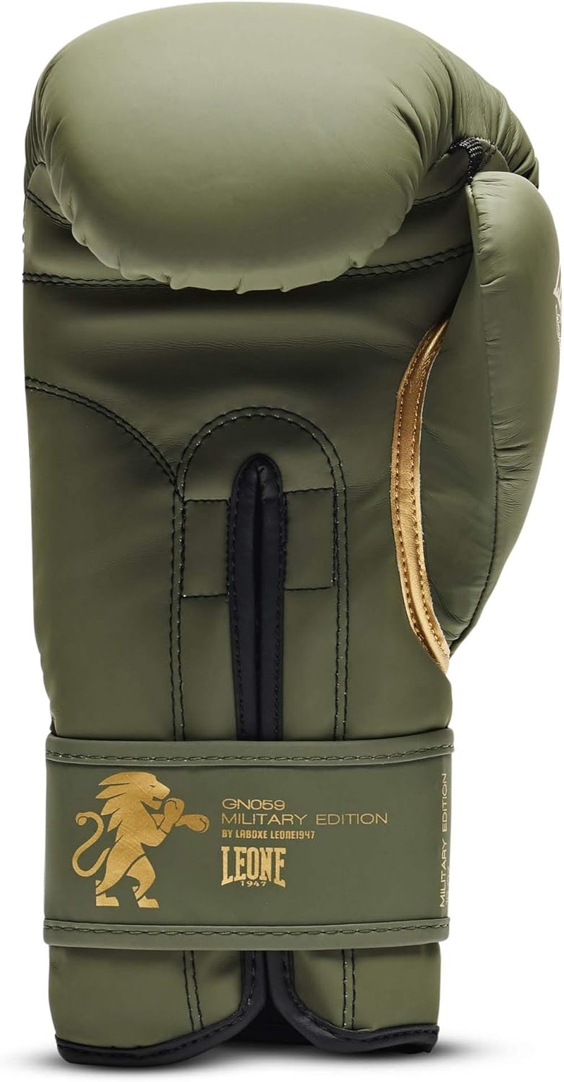 Leone 1947 Boxing Gloves Military Edition Leather MMA UFC Muay Thai Kick Boxing K1 Karate Training Sparring Punching Gloves image number 4