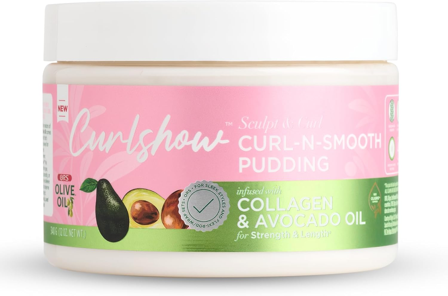 ORS Curlshow Curl-N-Smooth Pudding Collagen & Avocado Oil 340G (12Oz) image number 5