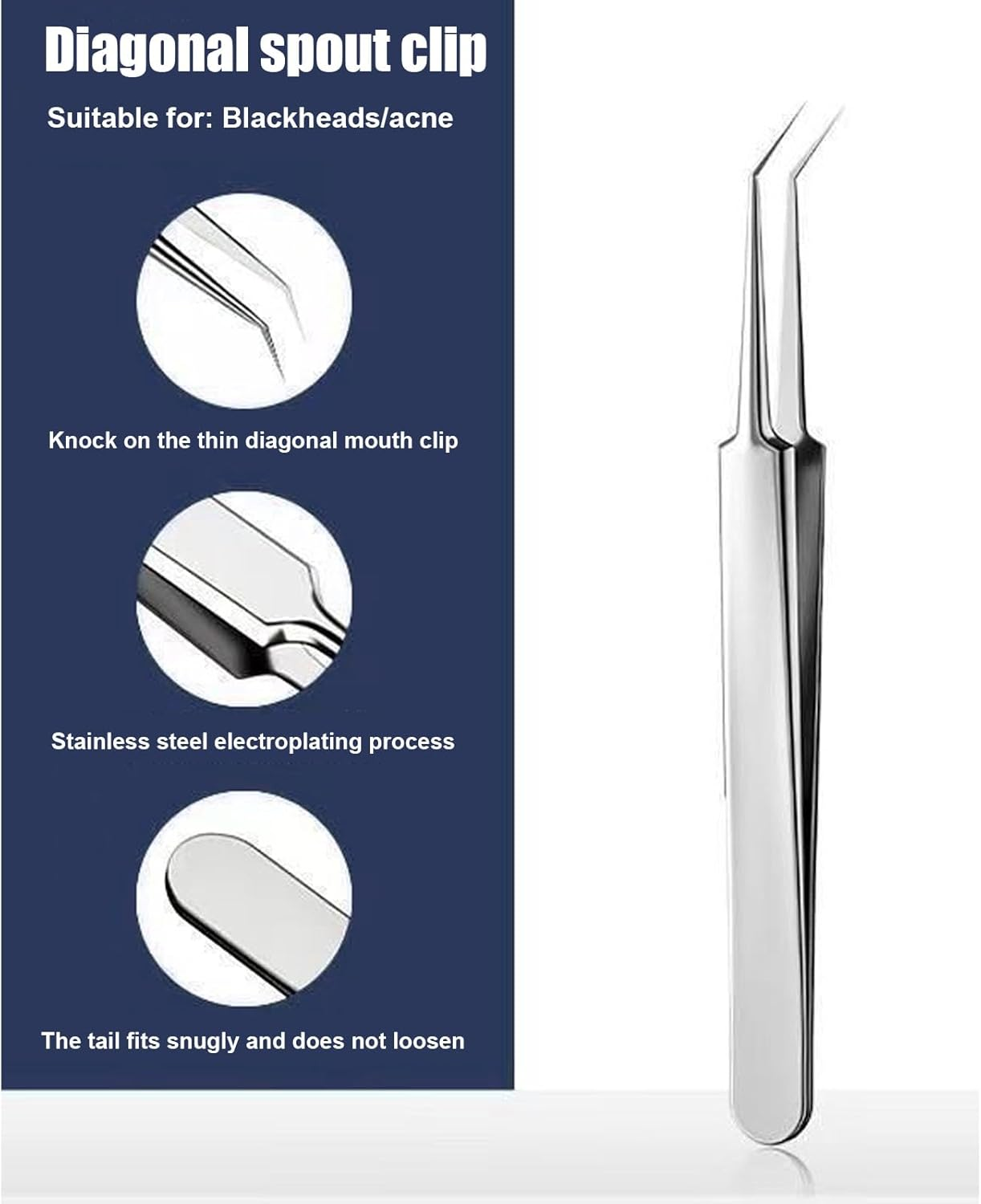 Comedone Extractor Tool: 7-Piece Stainless Steel Kit for Blackhead/Whitehead Removal. This Pimple Popper Tool Kit Works on Nose, Face&mdash;Safe, Durable, Ideal for Blemish Care. a Practical Set for Daily Skincare. image number 6