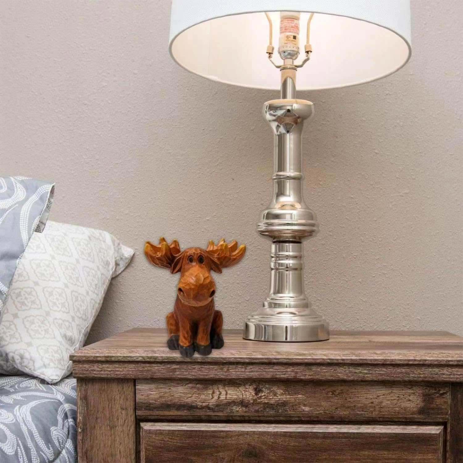 Deer Eyeglasses Holder & Desk Organizer &ndash; Resin Glasses Stand, Phone Stand, Cute Nightstand & Office Decor for Eyewear, Sunglasses, Keys, and Pens