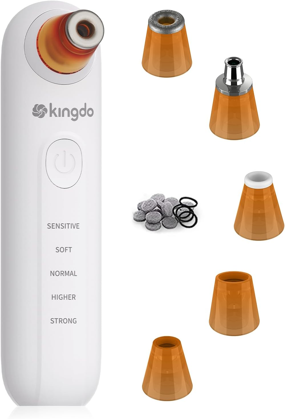 Kingdo Microdermabrasion Machine for Face, 2-In-1 Diamond Dermabrasion & Pore Vacuum, 5 Suction Levels with 5 Replaceable Tips, Exfoliating Skin Care Device for Home Use image number 1