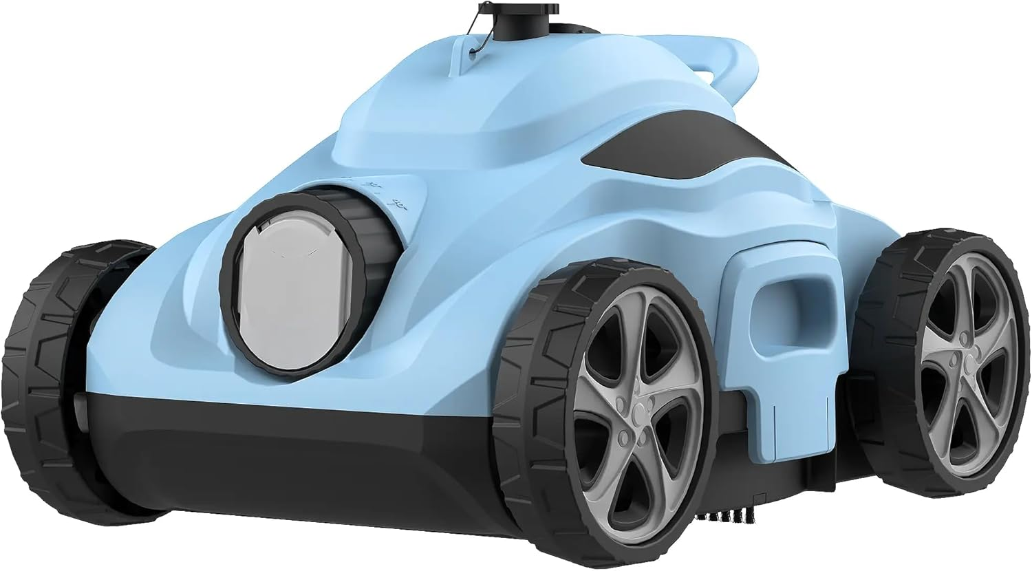 Robotic Pool Vacuum Cleaner, Cordless Pool Cleaner Robot with Dual Motors, Automatic Pool Cleaning Vacuum up to 110 Mins, Quick Drainage, Idea for above Ground Pool up to 100 Sq.M image number 3