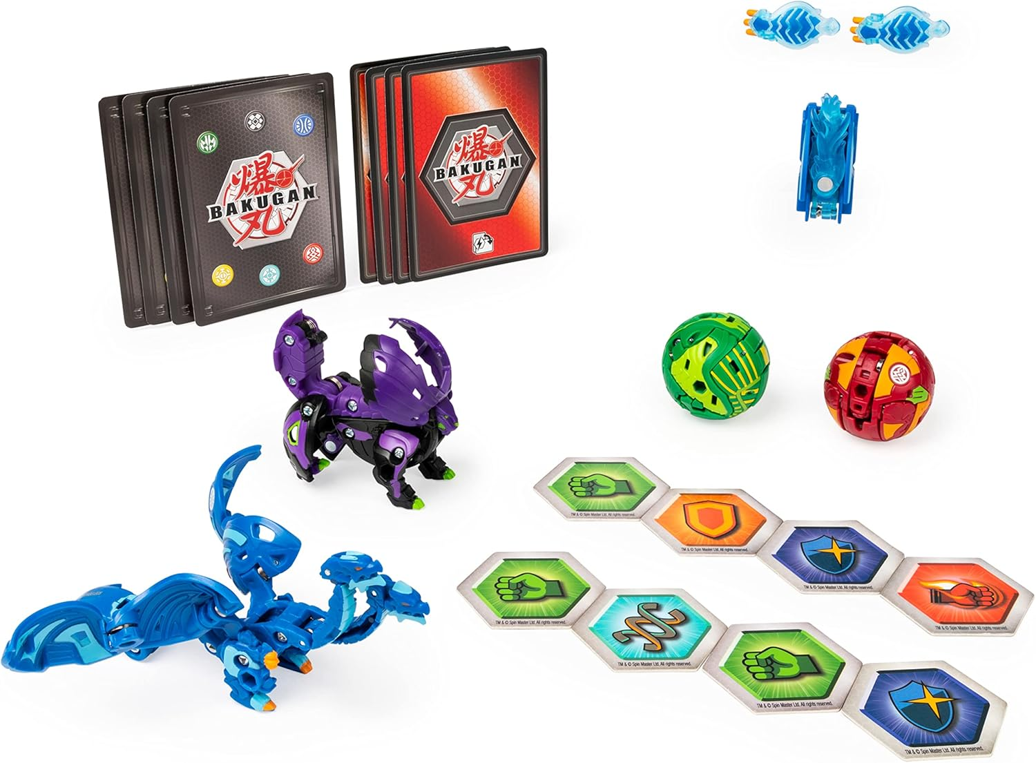 Bakugan Baku-Gear 4-Pack, Nillious Ultra with Baku-Gear and Hydorous Ultra, Collectible Action Figures
