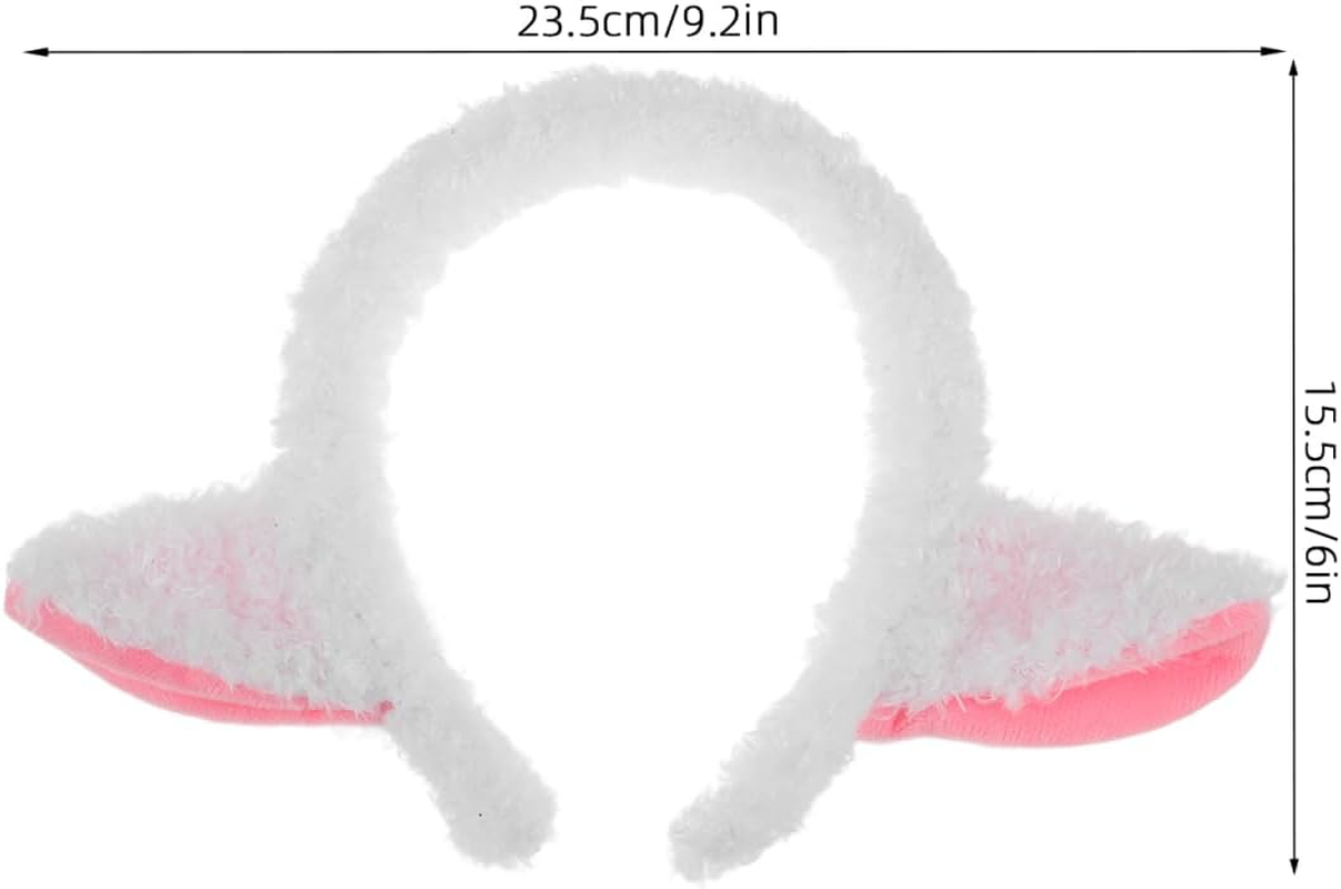 BESTOYARD Cute Lamb Ear Headband Plush Goat Ear Accessories for Lightweight and Comfortable Sheep Hairband for Dress up Cosplay Parties and Special Occasions image number 2