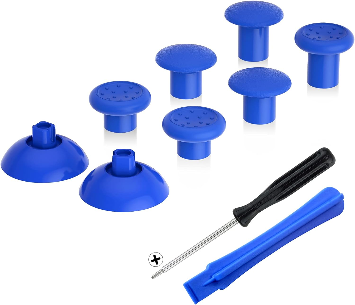 Extremerate Thumbsgear Interchangeable Ergonomic Thumbstick for PS5 Controller, for PS4 All Model Controller - 3 Height Domed and Concave Grips Adjustable Joystick - Carmine Red