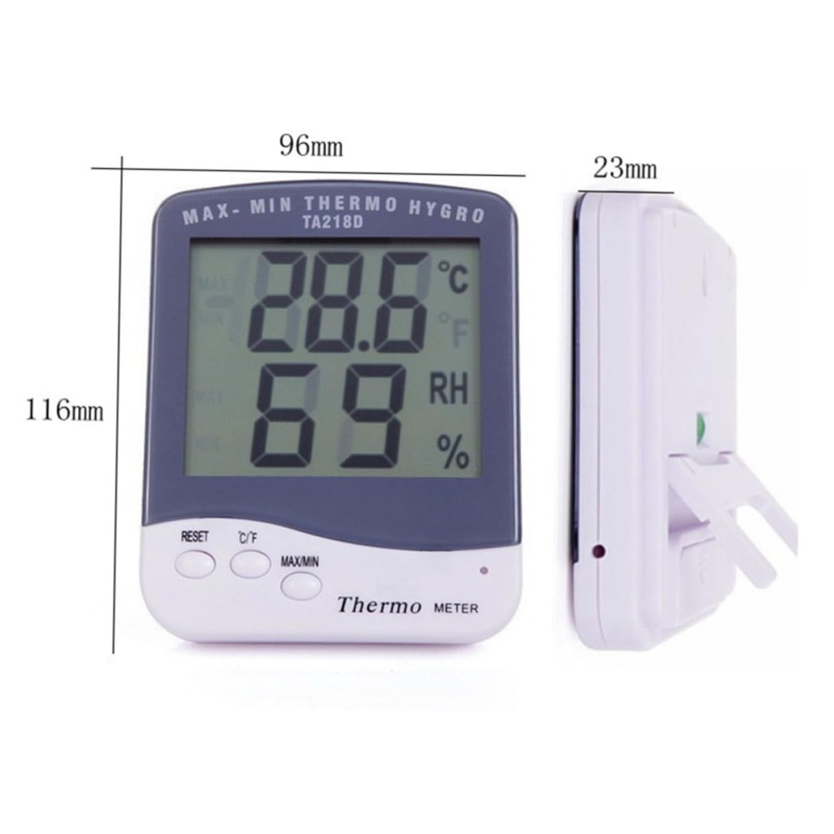 Portable Indoor Digital Hygrometer Thermometer with Large LCD Display Temperature Humidity Gauge Max Memory C Switch Electronic Moisture Monitor for Home Office image number 3