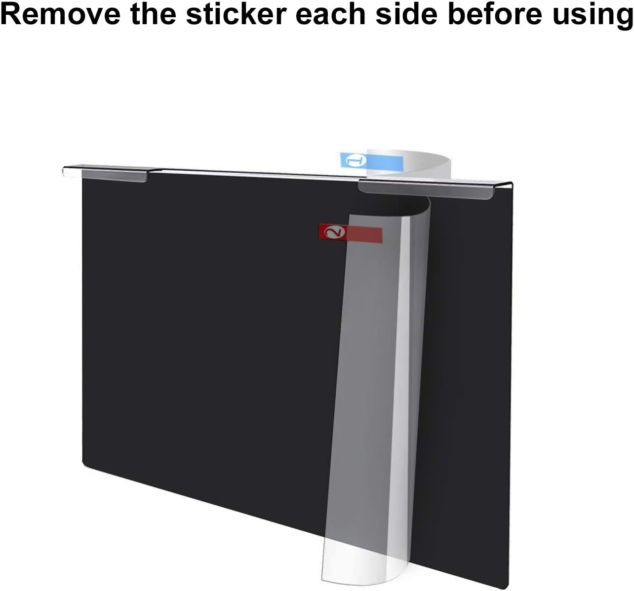 MOSISO 25-27 Inch Computer Privacy Screen Filter, Hanging Removable Acrylic Screen Protector anti Glare Eye Protection for Diagonal 25,25.5,26.5,27 Inch 16:9 Aspect Ratio Widescreen Desktop PC Monitor