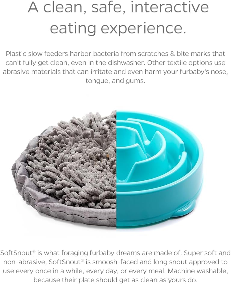 Pet Parents&reg; Forager&trade; Bowls, Slow Feeder Dog Bowls with Softsnout&trade; & Non-Slip Backing Technology, Dog Feeder Mat & Snuffle Mat for Large Dogs and Small Dogs (Forest Modern Grey) image number 5