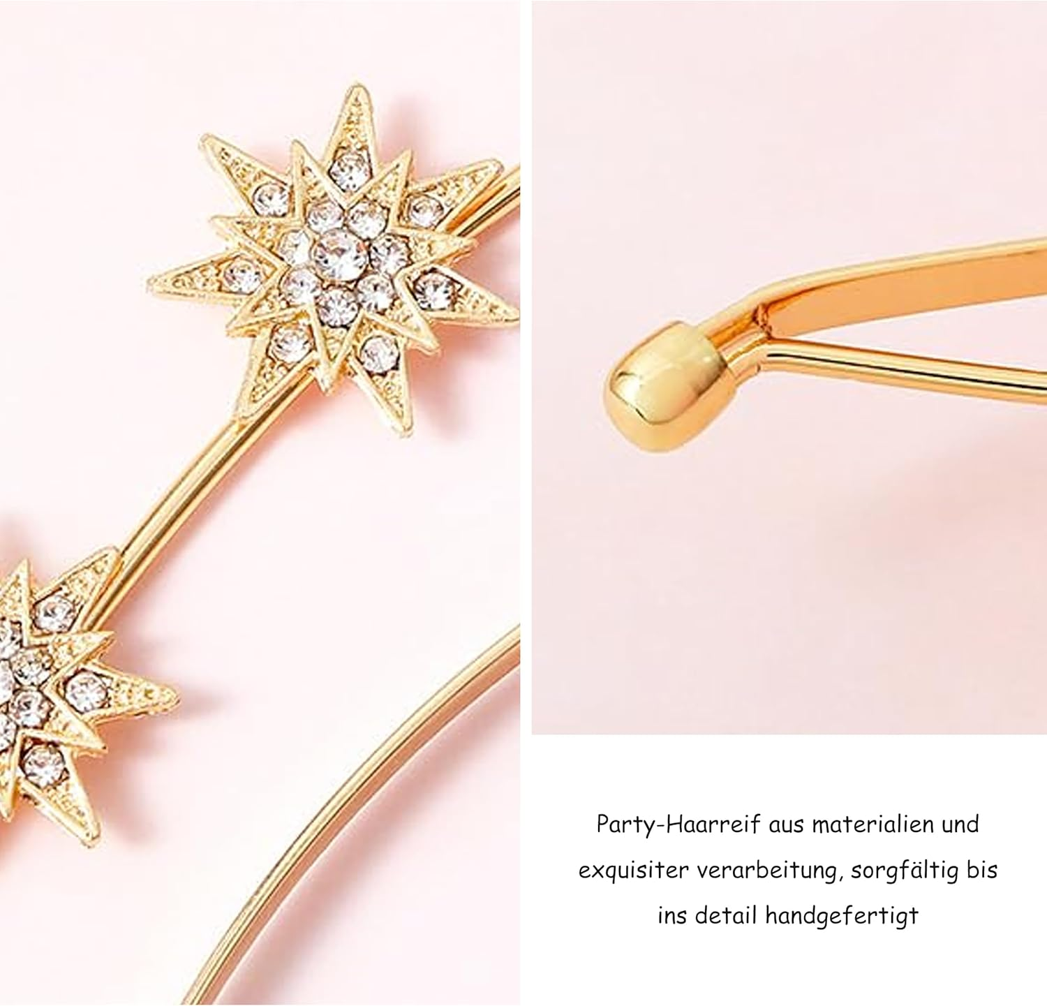 Star Headband, Headband with Star, Crown with Haly Layer Star Headband Carnival Headband Sun Moon and Stars Headband Stars with Star for Party Carnival Birthday Festival image number 1