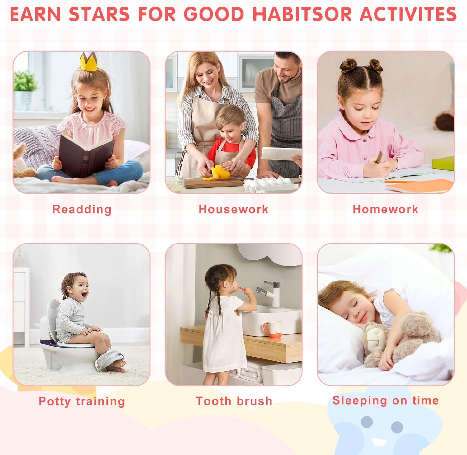 Personalized Pastel Stars Reward System, Incentive Jar for Classroom Responsibility, Children'S Reward with Standing Wooden Base and Linen Pocket for Home School Teacher Parent image number 2