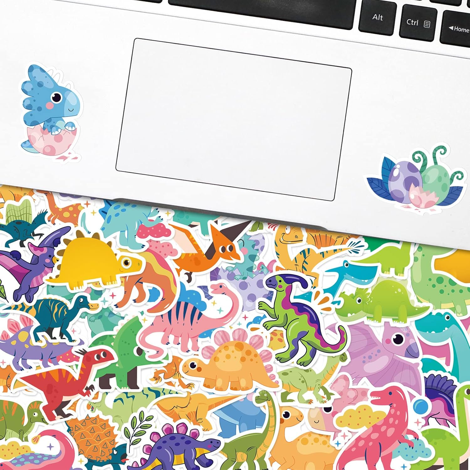 Dinosaur Stickers 50 Pcs, Cute Cartoon Vinyl Decal, Waterproof Gifts Sticker Pack for Kids, Cup, Water Bottle, Laptop, Phone image number 2