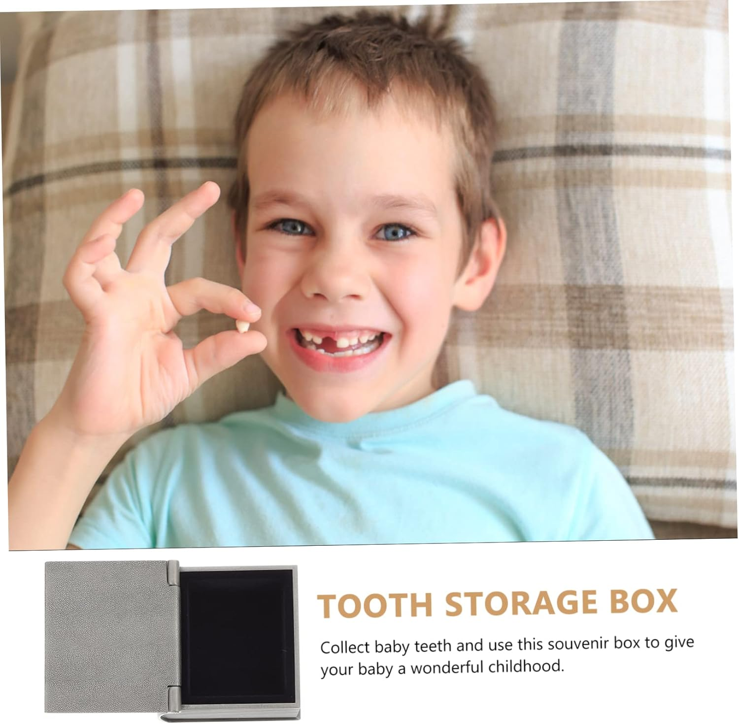 2 Pcs Baby Lanugo and First Tooth Keepsake Boxes Metal Storage for Infant Teeth and Hair Curl Silver Vintage Treasure Chest for Newborn Keepsakes image number 5