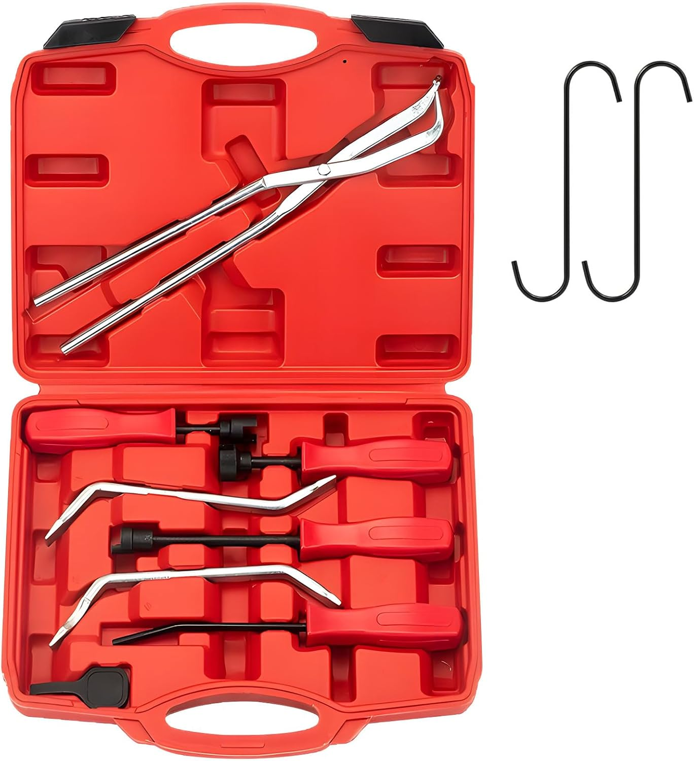 10-Piece Drum Brake Service Tool Kit Brake Caliper Compression Tool, Drum Brake Spring Tool Set Includes Spring Pliers, Retainers, Compressors & Spoons, Compatible with Most US, EU, JP Vehicles image number 3