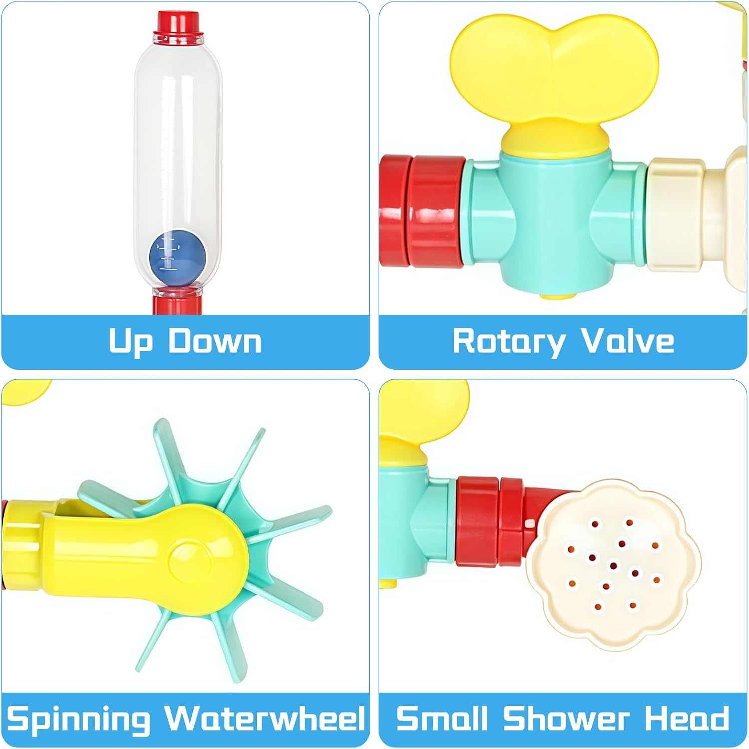 DIY Water Pipe Assembly Bath Toy Set for Kids &ndash; Interactive Rotating Sprinkler Bath Toy for Babies and Toddlers, Eco-Friendly ABS Material, Perfect for Ages 1-3 image number 6
