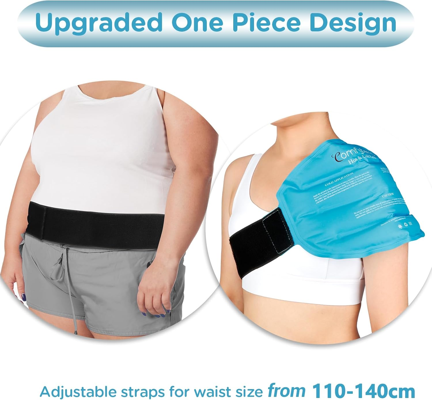 Comfytemp Ice Pack for Back Pain Relief, Reusable Large Ice Packs for Injuries, Hot Cold Pack for Lower Back, Shoulder, Knee, Hip, Cold Compression for Surgery, Swelling, Bruises, Sciatica Injuries image number 5