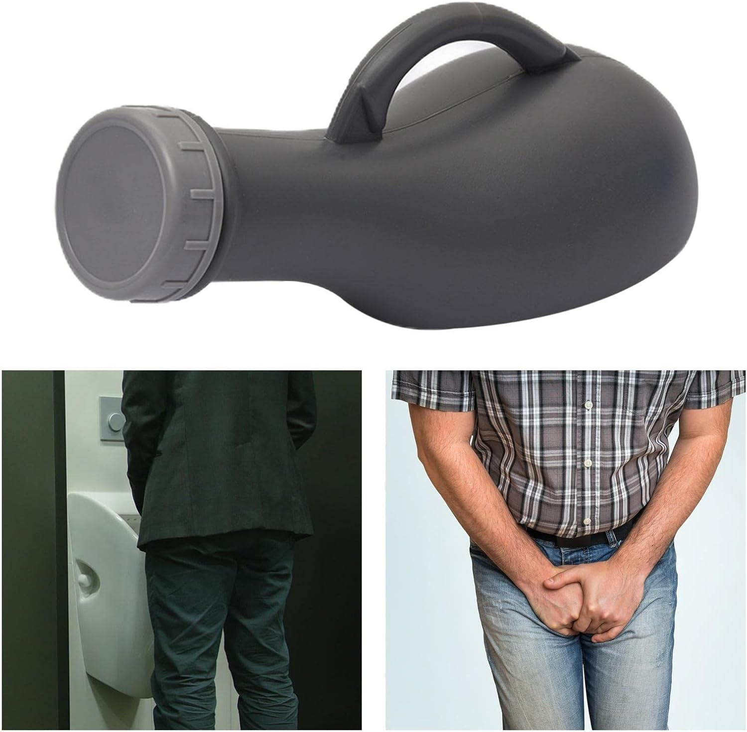 NC Urine Bottle, 1200Ml Portable Urinal, Lightweight Plastic Can, for Old Man Children, Pee Bottle Toilet Urinal for Camping Travel Hiking Outdoor - Male image number 2