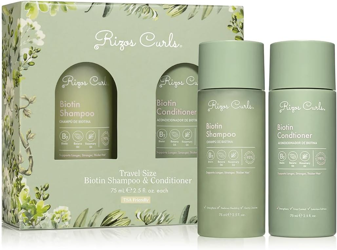 Rizos Curls Travel Biotin Wash Bundle image number 2