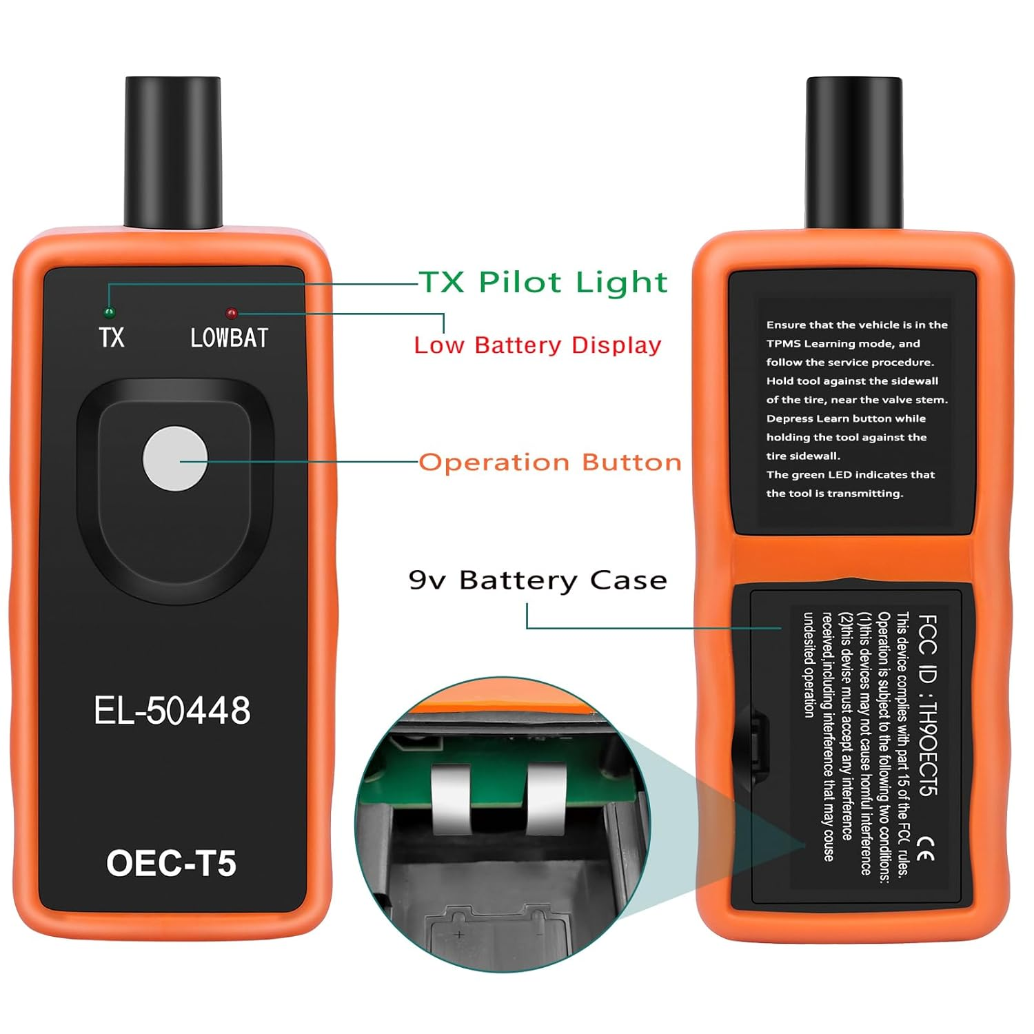 GM TPMS Relearn Tool - Auto Tire Pressure Monitor Sensor Activation Reset Tool, OEC-T5 for GM Series Vehicles 2006-2021