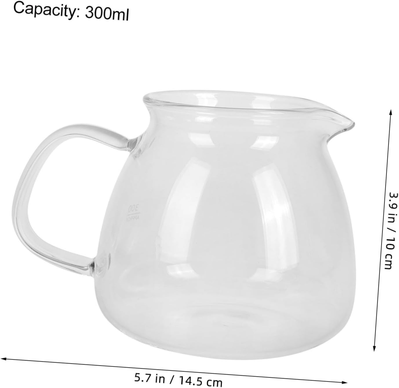 Luxshiny Glass Coffee Pot Small Pitcher for Espresso Machine Pot for Pouring Beverages at Home Office Glass Material image number 4