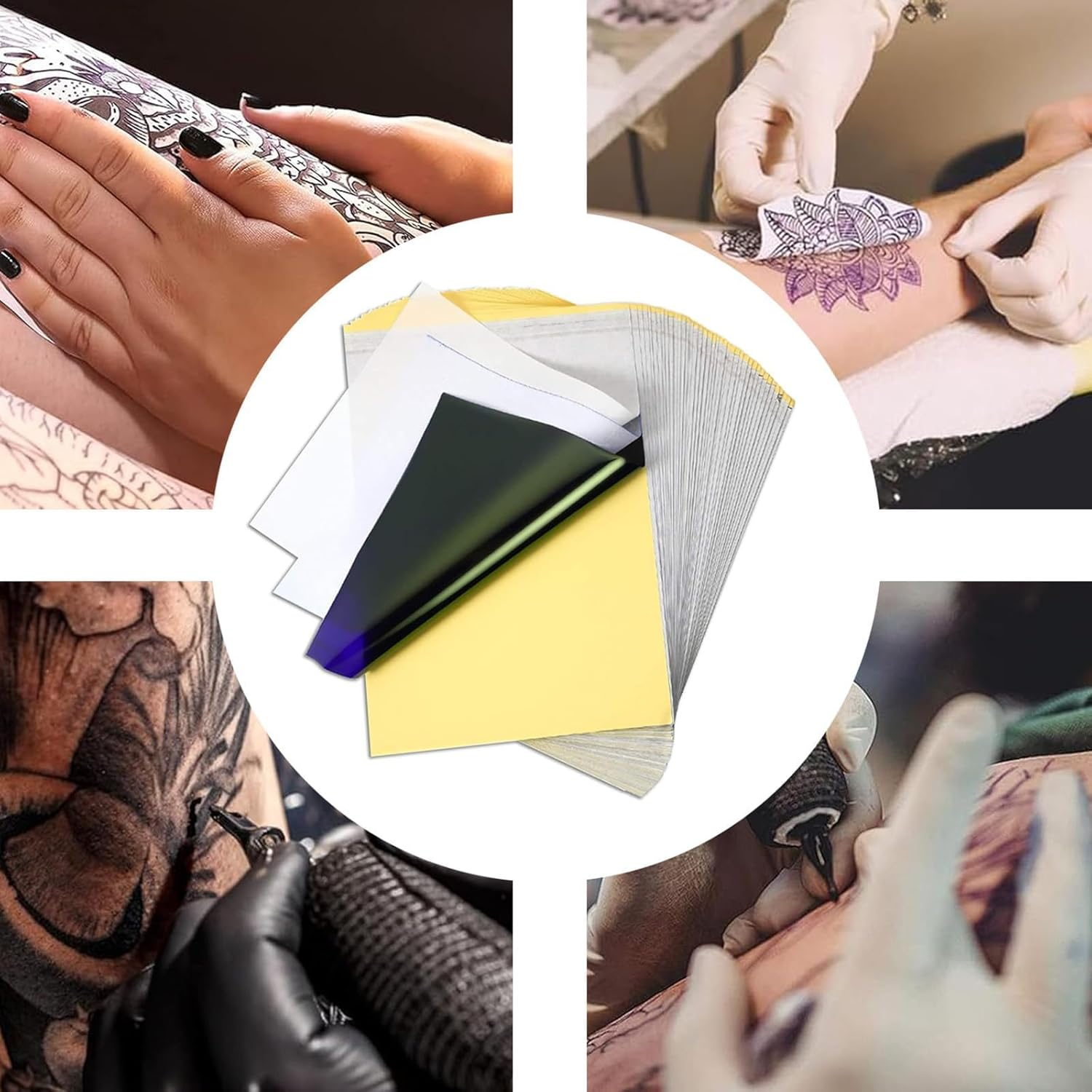 Tattoo Transfer Paper, 40 Sheets Stencil Paper for Tattoos, Blueprint Matrix Paper image number 2