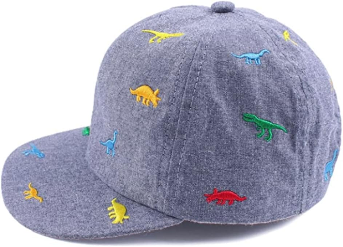 2-6 Years Children'S Dinosaur Baseball Cap Summer Sun Hat for Kids, Unisex Cotton Embroidered UV Protection Hat Golf Baseball Sports Cap Beanie Hat for Boy Girl Baby Infant Toddler