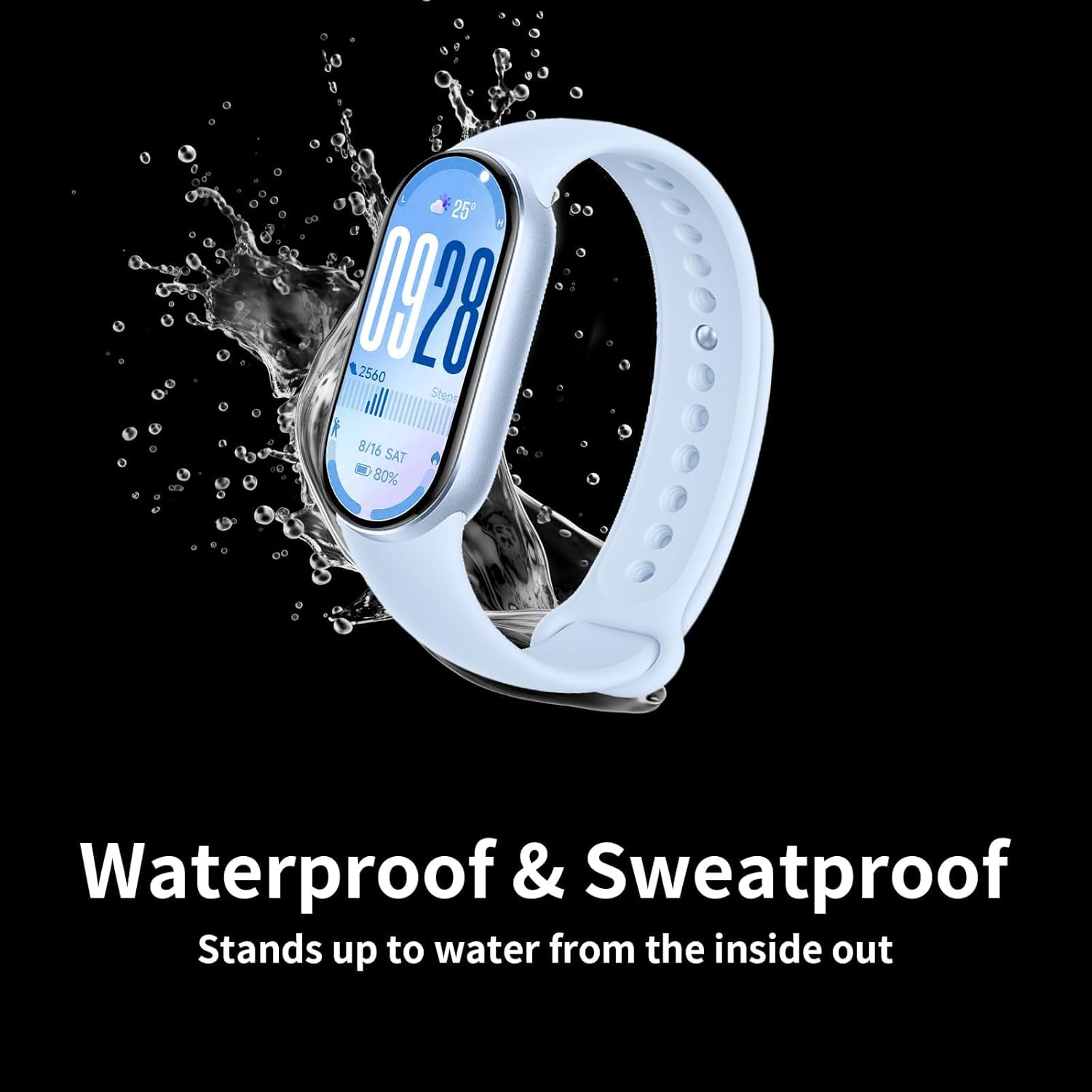 Msksjer Sports Bracelet Compatible with Xiaomi Smart Band 10/9/8 Women Men Soft Silicone Comfortable and Breathable Replacement Strap for Xiaomi Band 10/9/8 image number 4