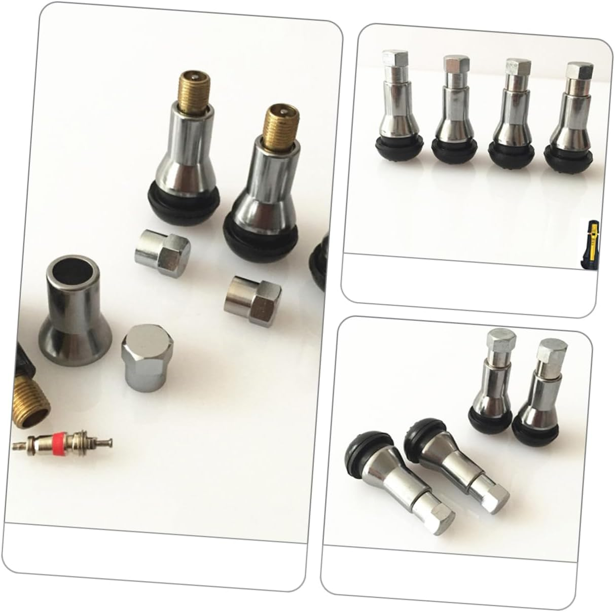 TIDTALEO 2Sets Car Tire Wheel Tyre Valve Stem Caps Rubber Sleeve Covers for Car Accessories