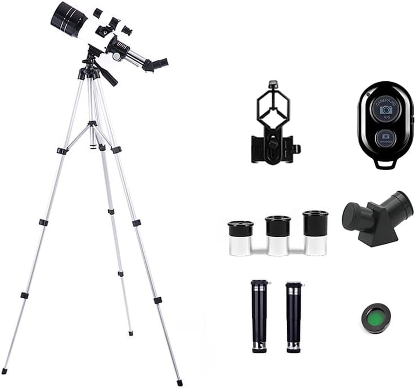 Telescope for Astronomy Astronomical Telescope 150 Times Zoom HD High-Power Portable Tripod Night Vision Deep Space Star View Moon Universe (YELLOW)