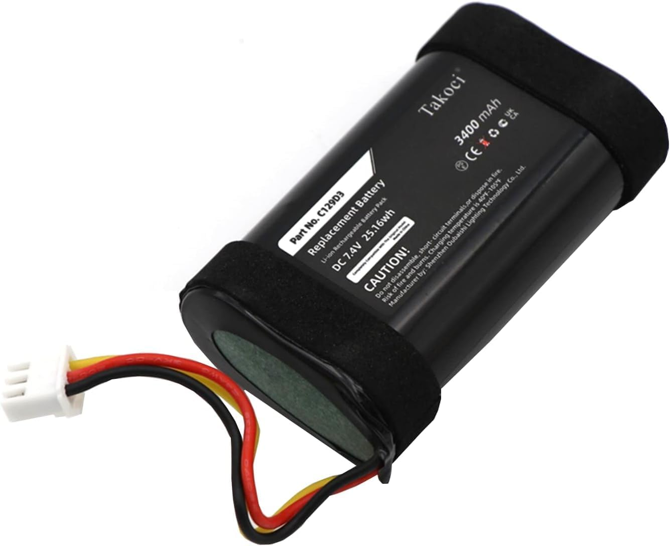 3400Mah Replacement Battery Compatible with Bang & Olufsen Beoplay A1 Wireless Bluetooth Speaker P/N C129D3 7.4V image number 1