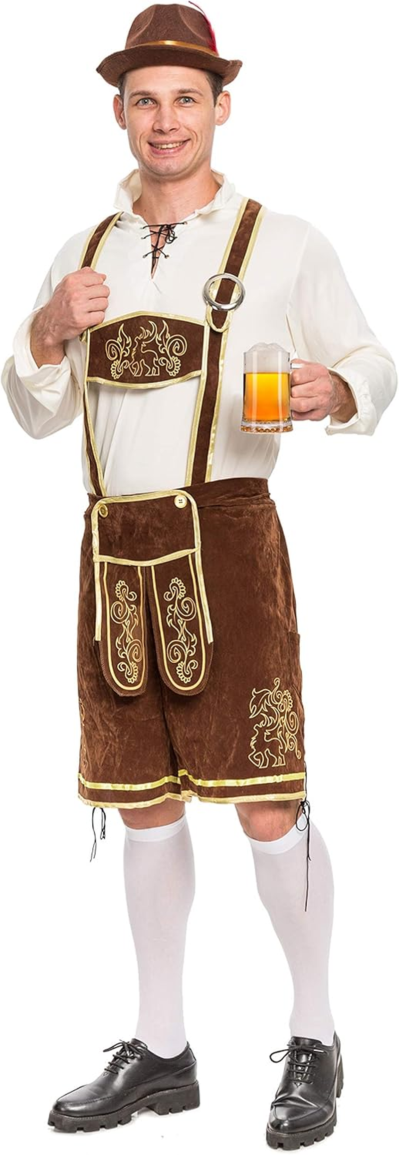 Spooktacular Creations Men&rsquo;S German Bavarian Oktoberfest Costume Set, Beer Costume Hat for Adults Halloween and Beer Festival